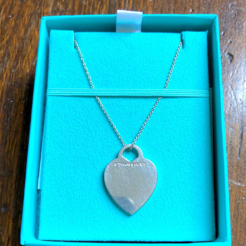 Authentic Tiffany heart pendant and chain